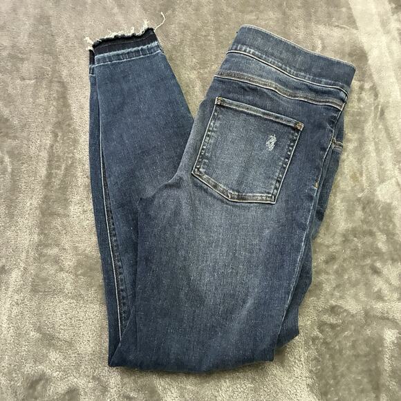 SPANX Jeans Women’s Medium Blue Ankle Skinny Pull On Jegging Stretch Denim Pants - Picture 7 of 12